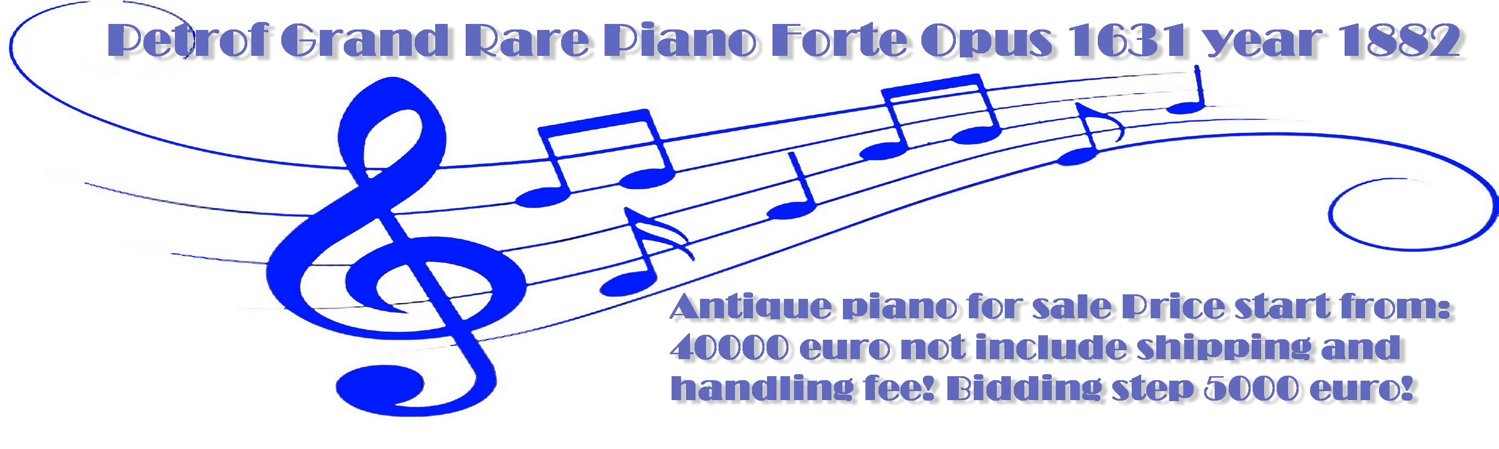Petrof Grand Rare Piano Forte Opus 1631 year 1882